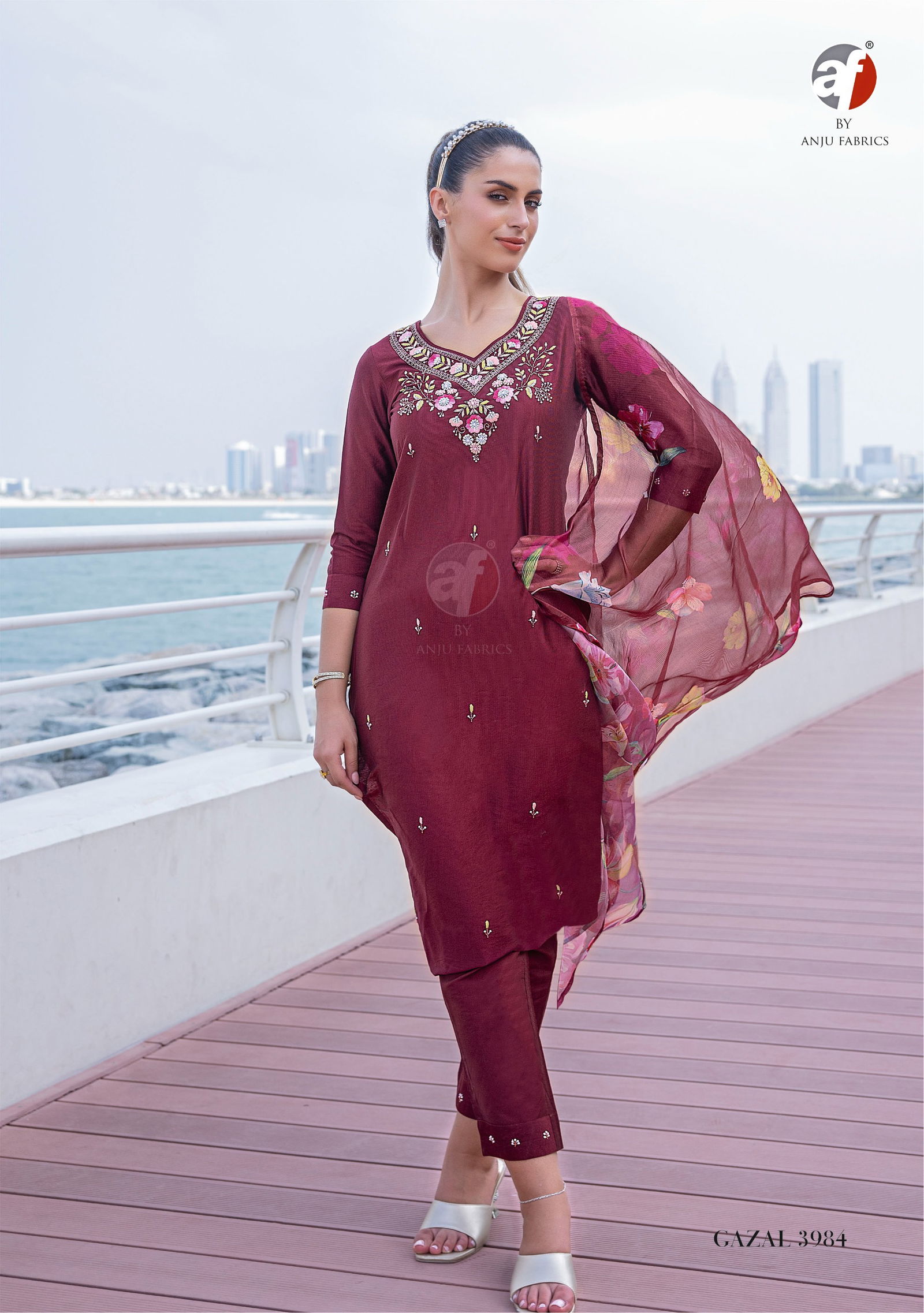 Gazal Vol 5 By Af Fancy Kurti With Bottom Dupatta Wholesale Shop in Surat
